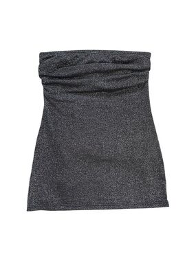 Y2K Black Sparkly Tube Top